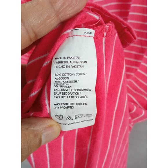 IZOD Men's Polo Golf Short Sleeve Shirt Size X-Large Color Red/White Strips - Picture 5 of 6